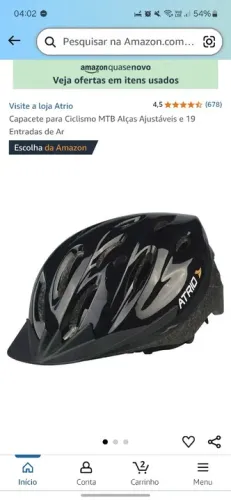 Capacete Atrio Preto / 52-64cm
