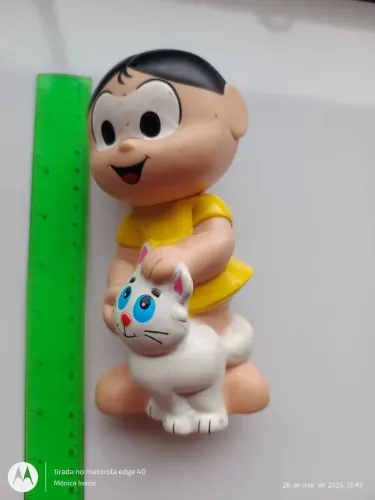 Boneco da Magali com Gatinha em Vinil 