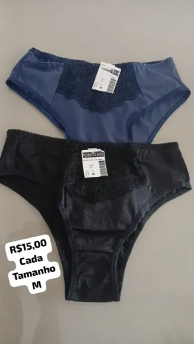 Calcinha feminina adulta tamanho M detalhe em renda 