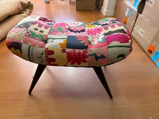 Banqueta Decorativa Patchwork