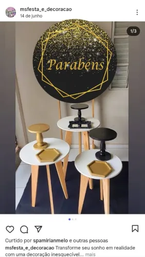 Decoração para Festas e Eventos - Mesas e Acessórios