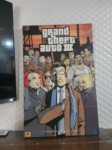 Quadro Poster gamer - Grand Theft Auto III - Decoracao