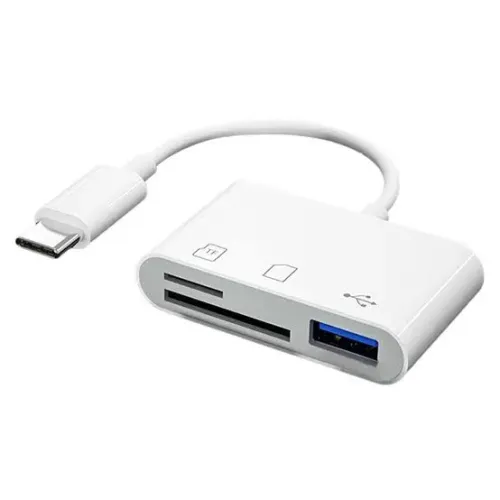 Leitor Adaptador USB-C para Cartão de Memória e Leitor de Cartões SD