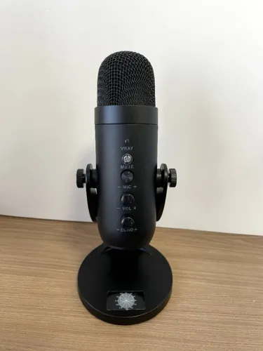 Microfone Condensador Profissional Streaming Estúdio Podcast