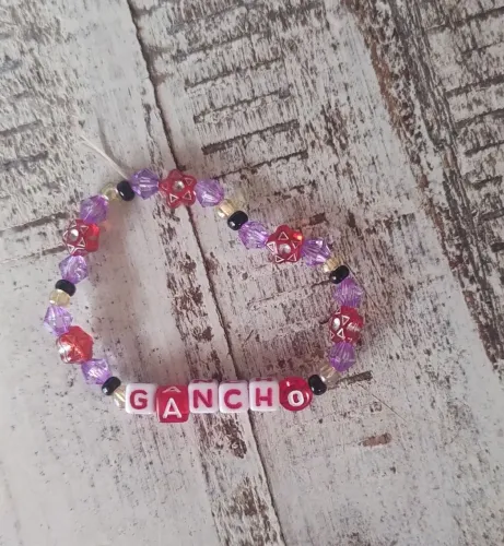 Pulseira artesanal miçangas- CAPITÃO GANCHO