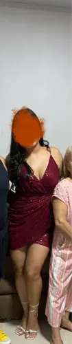vestido de paetê vermelho TAM: P/M