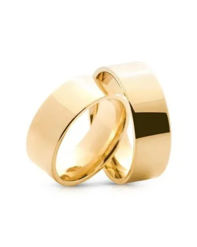 Par de alianças de casamento anéis de noivado 7mm reta quadrada moeda antiga legitima