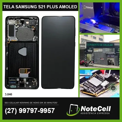 Tela/Display P/ Samsung S21 Plus S/Amoled Biometria Ok, Qualidade Similar a Original 3.846