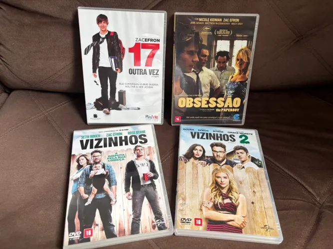 Lote de DVDs: 17 Outra Vez, Obsessão, Vizinhos e Vizinhos 2