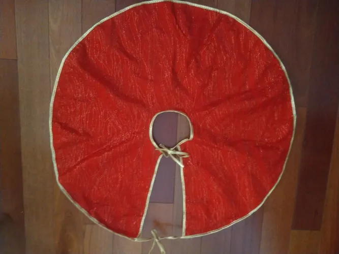 Saia para árvore de natal redonda (decoração natal)