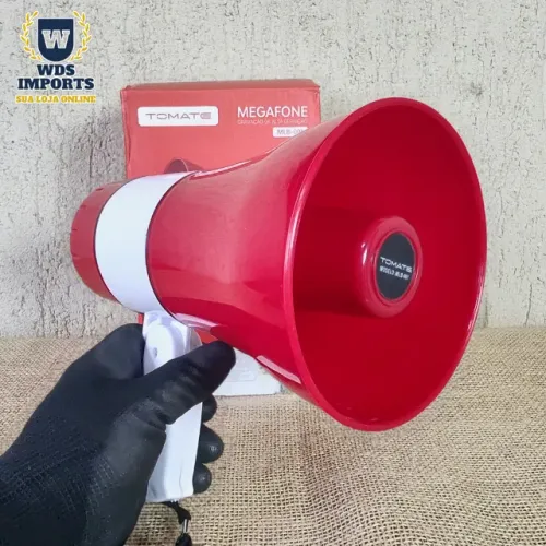 Megafone Portátil Com Sirene Musica E Gravador Tomate