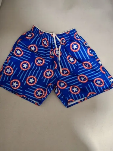 Shorts Capitão América - Azul com Estampas