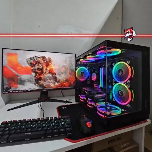  Pc Gamer completo Ryzen 7 5700X3D + RX 6750 XT 12GB + RAM 32GB + SSD M.2 NVMe 1TB