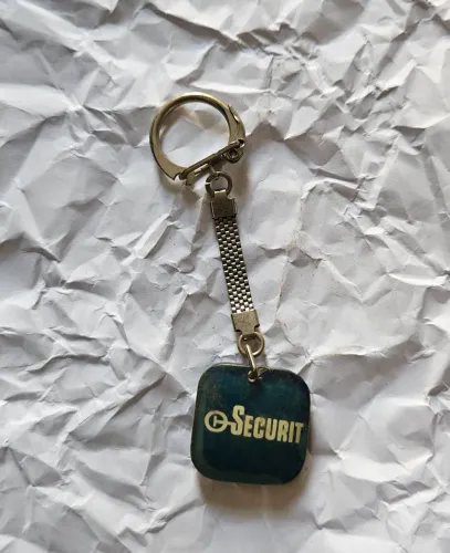 Chaveiro antigo securit azul
