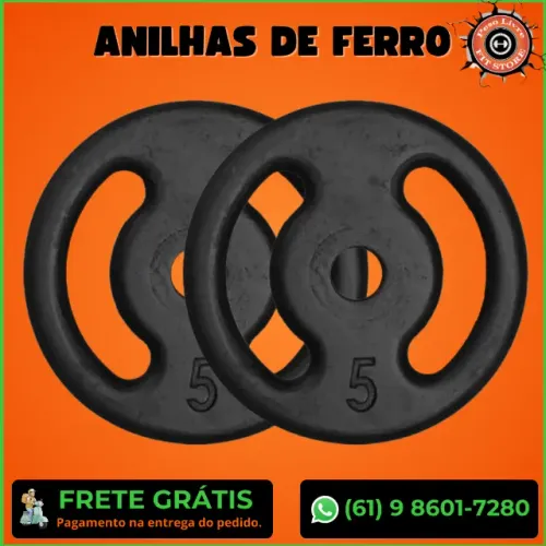 Anilha de ferro 5Kg - Produto novo! Até 10x Sem juros!