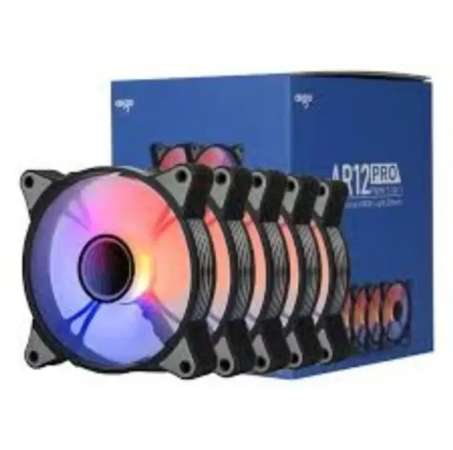 3 Ventoinha Aigo DarkFlash AR12 PRO Single, 120mm, ARGB, Preto, AR12-PRO-SINGLE