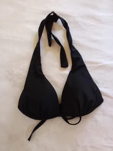Top biquíni preto com bojo - P