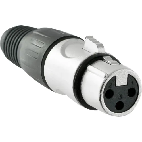 Conector plug XLR Fêmea metal canon