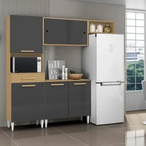 Armário de Cozinha Completo Isabelle novo direto de fábrica - FRETE GRÁTIS