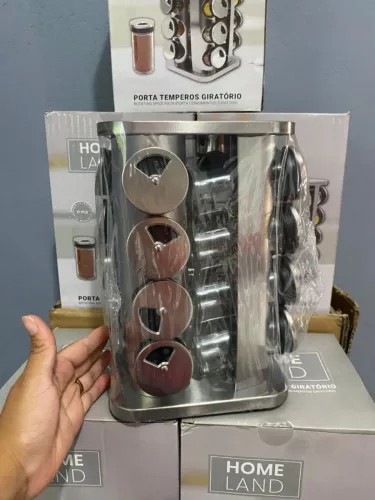 Vende-se Porta temperos giratório 360° contendo 17 peças, para deixar sua cozinha prática