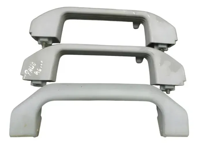 Kit Puxador Alça Teto Pqp Fiat Palio 1996 A 2000 Cinza