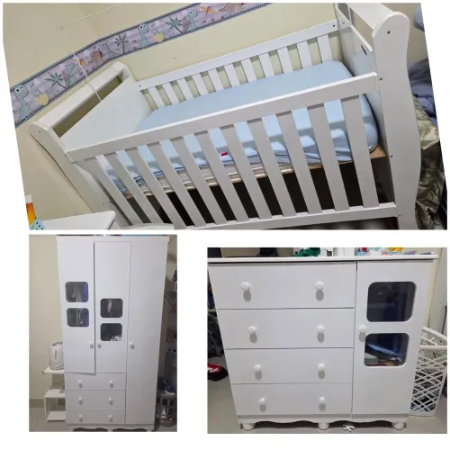 Quarto bebê completo com colchão 