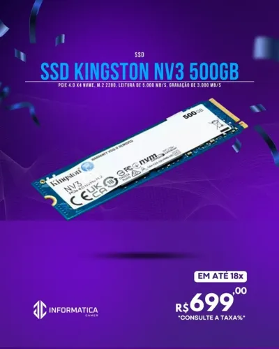 SSD KINGSTON NV3 500GB