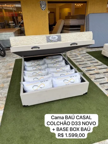 Cama box baú CASAL D33 NOVO TOP DE LINHA - ENTREGO