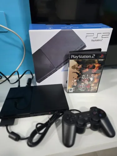 Playstation 2 Leitor funcionando + controle e caixa