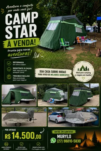 Camping star barraca reboque