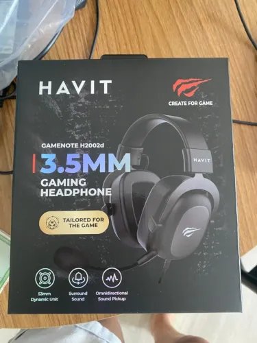 Headset Gamer Havit H2002D com Microfone Removível, Driver 53mm, P3 3,5mm - HV-H2002D NOVO