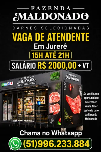 Vaga de atendimento em Jurerê