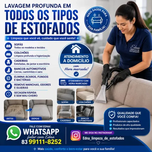 Lavagem de estofados profissional