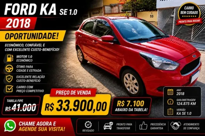 Ford KA 1.0 Se/se Plus Tivct Flex 5P 2018