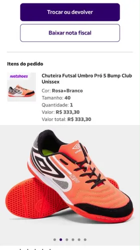 Vendo chuteira novinha lacrada - Tamanho 40