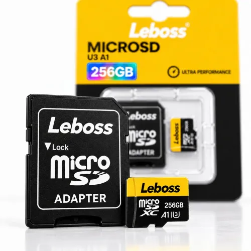 Cartão de Memória MicroSD Leboss 256GB U3 A1 com Adaptador SD LB-SD256