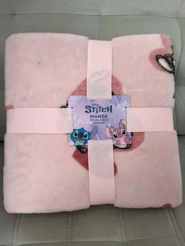 Manta Rosa Disney Lilo & Stitch 150cm x 220cm Novo Lacrado