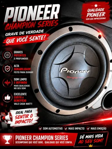 Subwoofer Pionner 307 Bobina Dupla