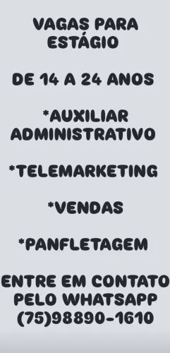 Vagas para estágio