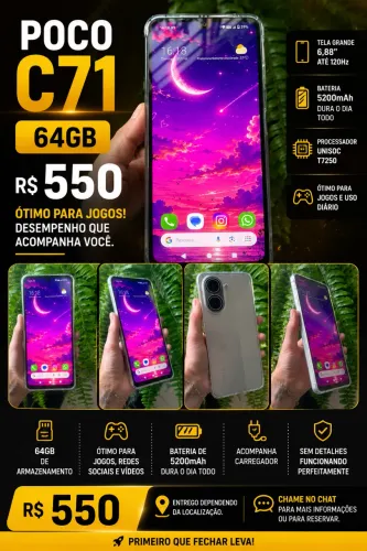 POCO C71 - 64GB - R$ 550