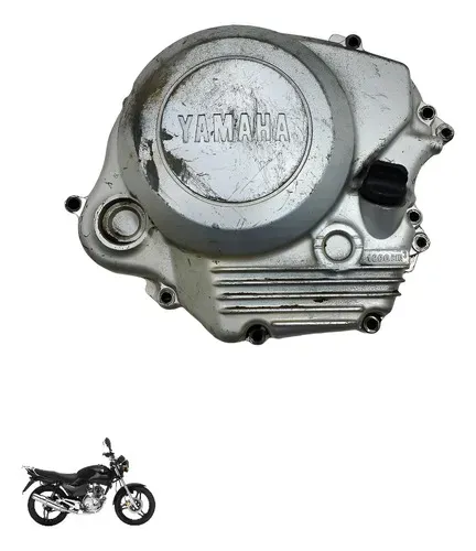 Tampa De Embreagem Ybr 125 2000 2001 2002 2003 2004 2005  Prateado