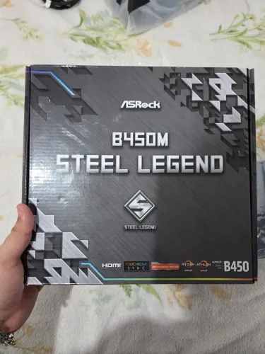 Placa mãe B450 M Steel Legend Asrock *Leia