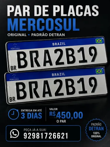renove sua placa!