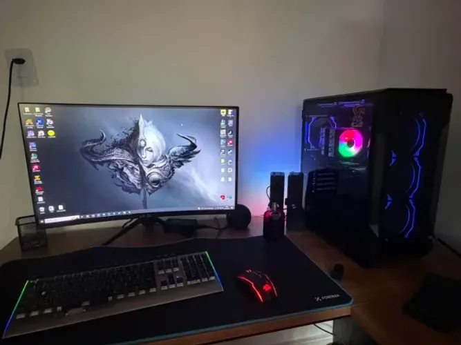 PC Gamer Completo + Monitor 280Hz - Intel Xeon E5 2667, 32GB RAM, SSD 1TB, Placa RX 7600