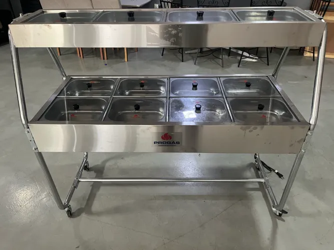 Buffet de inox quente e frio