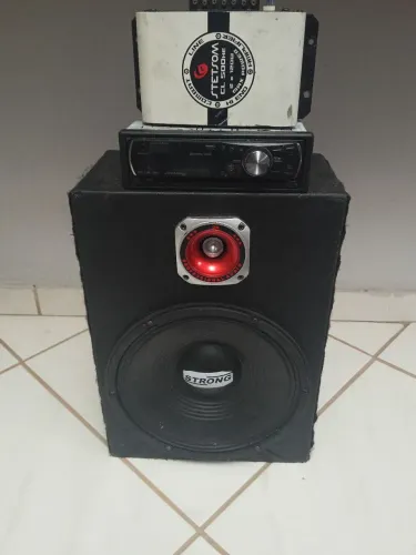 Caixa de som + rádio + módulo