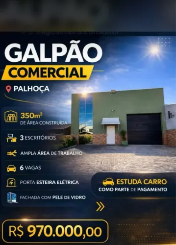 GALPÃO 350M2 C/ 3 ESCRITORIOS