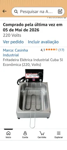 Fritadeira elétrica 5 litros.