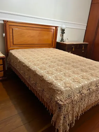 Colcha de crochê Casal à mão
