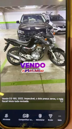 Honda CG 160 FAN Flex 2022 com pneus zeros